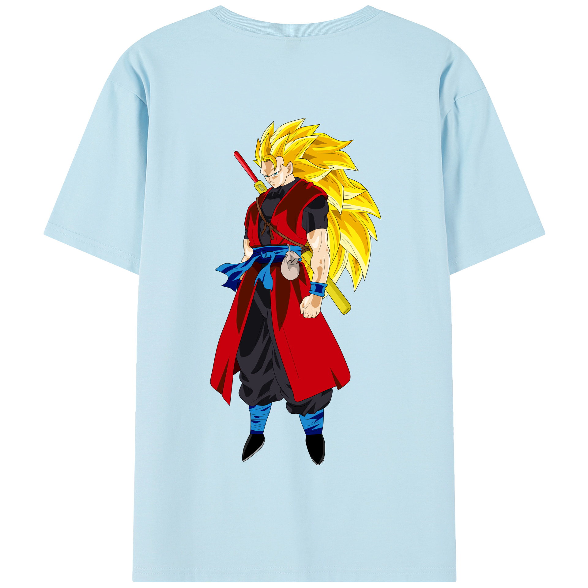 （画像用） ドラゴンボール トランクス（Torankusu）DRAGON BALL Trunks 綿100％半袖Tシャツ（背面プリント）